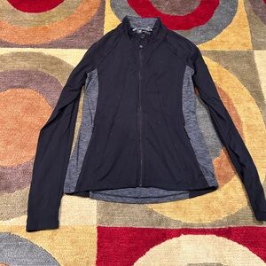 Athleta Criss Cross Hope Jacket Black Grey Athletic Jacket Women’s Size Medium